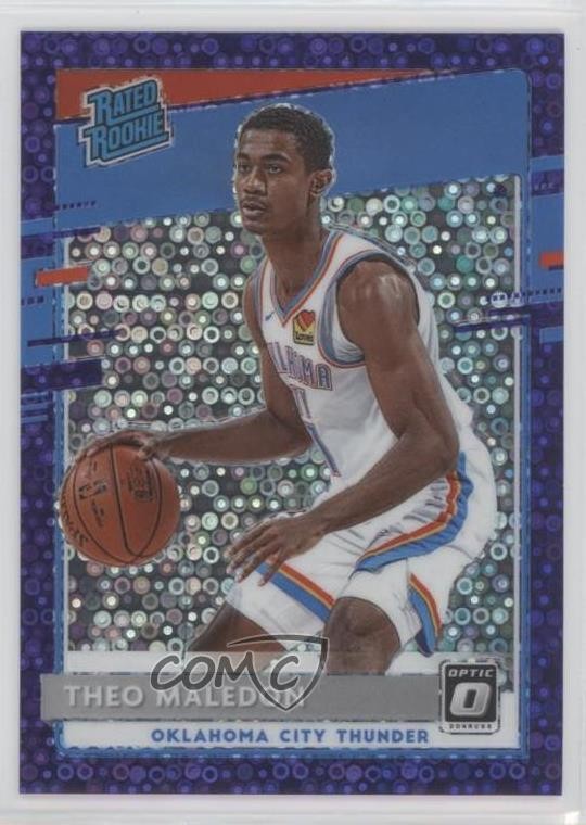 2020 Donruss Optic Rated Rookie Fast Break Purple Prizm 44/95 Theo Maledon u0u