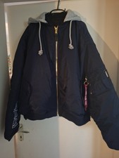 Alpha Industries Herren Bomberjacke S blau/gr...