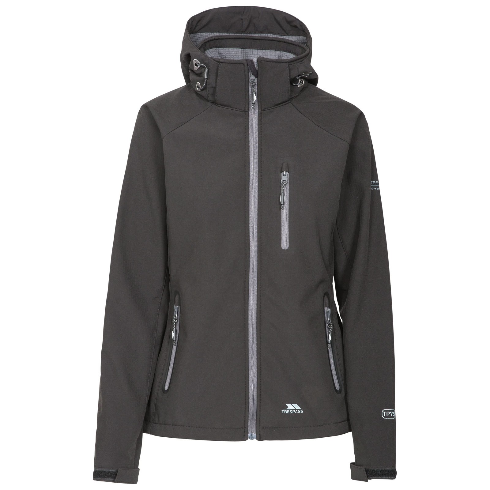 Veste softshell femme noire Bela II manteau sport imperméable avec capuche amovible