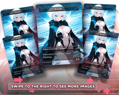 Knight (4) - 5x Waifu Tokens Custom Cards