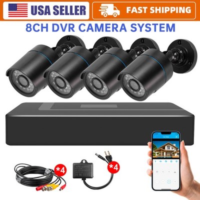 KERUI 5in1 8CH DVR 1080P Video CCTV Security Camera System Outdoor AI Detection
