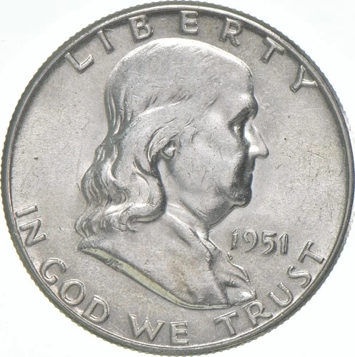 1951 Franklin Half Dollar AU 90% Silver *9991