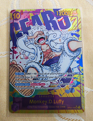 Bandai One Piece Card Game Monkey.D.Luffy OP05-119 The New Emperor SCR Foil Alt