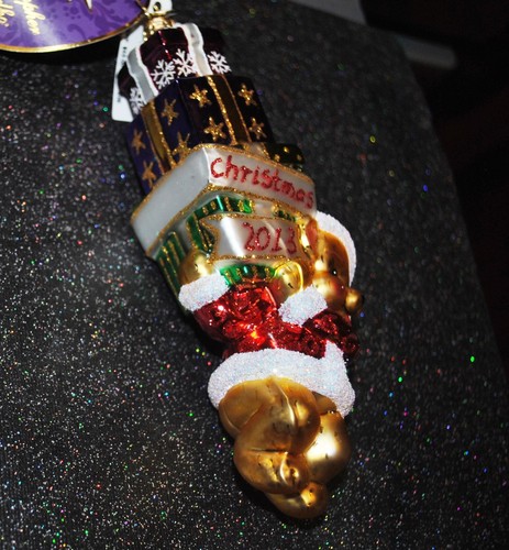 "NUEVO Adorno de Vidrio Christopher RADKO OSO FELIZ NAVIDAD 6" - Imagen 3 de 3