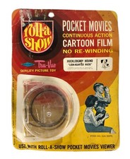 Tru-Vue Roll-A Show Action Cartoon Film Cartridge Huckleberry Hound