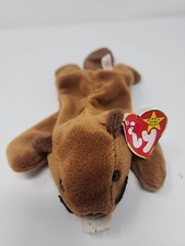 TY Beanie Baby - BUCKY the Beaver 4th Gen hang tag  8.5 inch - MWMT's
