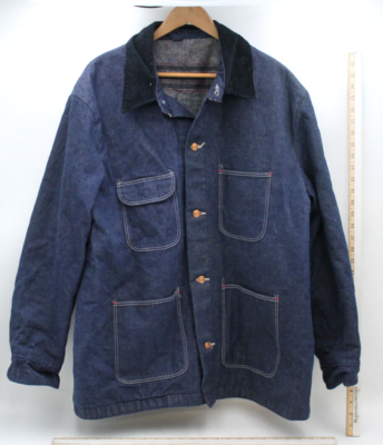 Vtg Unused 50XL WRANGLER Chore Trucker Lined Denim Jacket 127cm
