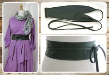 BNWT, QUIRKY, LAGENLOOK, GENUINE LEATHER, BOTTLE GREEN, ITALIAN, OBI, SASH BELT