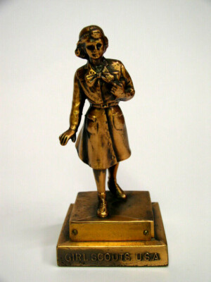 1950`s Frederick Md Girl Scout Assn. Marjorie Daingerfield 6.25'' Bronze Statue  
