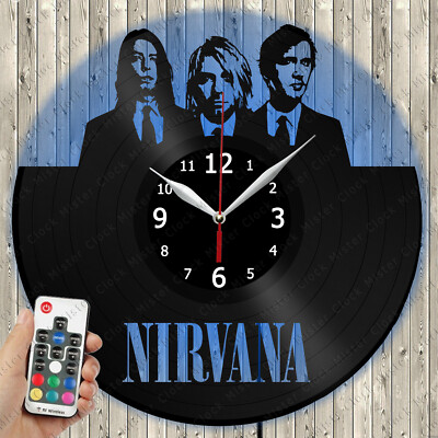 LED Clock Nirvana LED Light Vinyl Record Wall Clock LED Wall Clock 4030