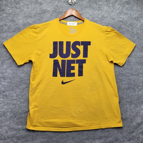 Nike Just Net T-Shirt XL Yellow Navy 