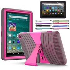 Case for Amazon Fire HD 8 / HD 8 Plus Tablet Heavy Duty Hybrid Shockproof Cover