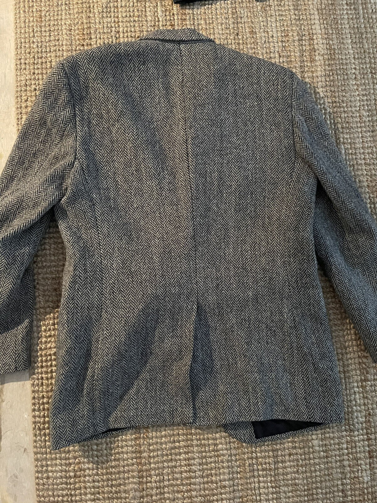 Vintage Stafford Harris Tweed Herringbone Grey 100 W… Gem