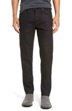 NWT $198 John Varvatos Wight Slim Fit Straight Leg Jeans In Jet Black Size: 42
