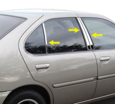 For 98-01 Nissan Altima 6pc Stainless Steel Chrome Pillar Post Trim For 98-01 Nissan Altima 6pc Stainless Steel Chrome Pillar Post Trim