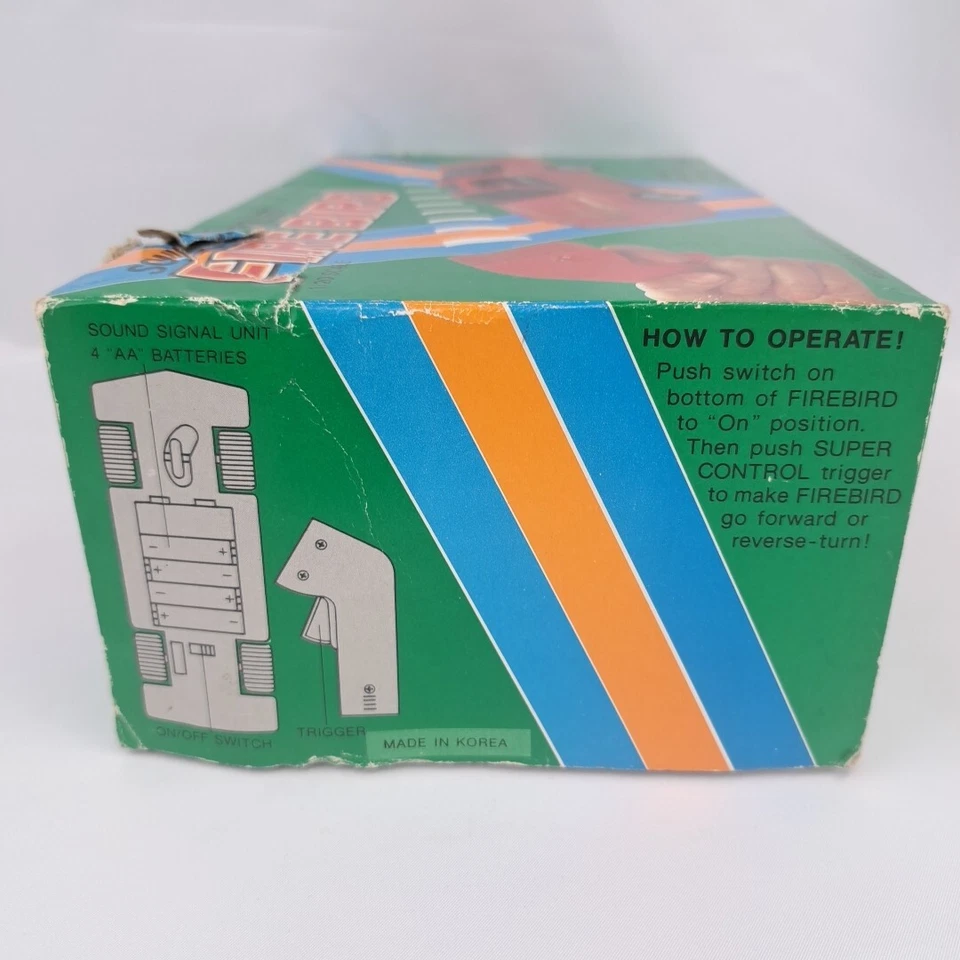 Sonic Controlled Radio Shack Remote Controlled Firebird Race Car Not Tested  - Image 2 of 4