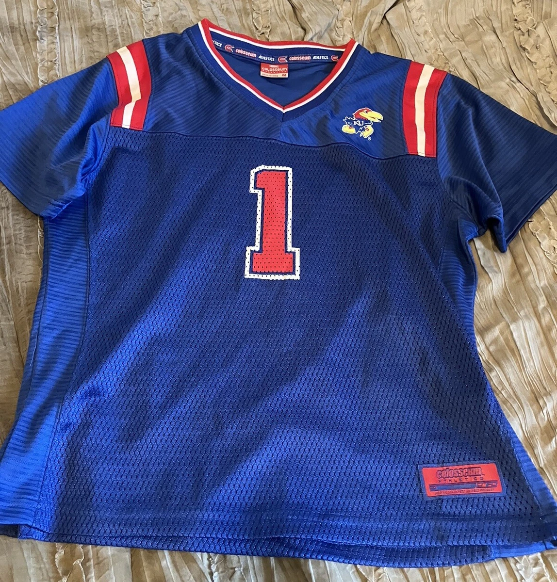 T-shirt Colosseum Athletics Kansas Jayhawks - Homme 2XL - Bleu Manches Courtes - Neuf