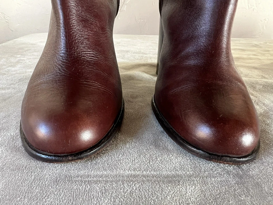 "Botas hasta la rodilla Kate Spade de cuero marrón 3,25"" tacón talla 9 usadas en excelente estado" Foto 4 de 4