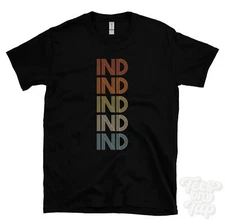 IND REPEATED RETRO STYLE T-SHIRT mens & womens novelty cool name gift