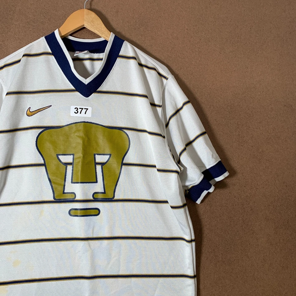 Vintage Unam Pumas Shirt Adult Size Medium White Short Sleeve Men's 90's Nike - Image 3 of 4