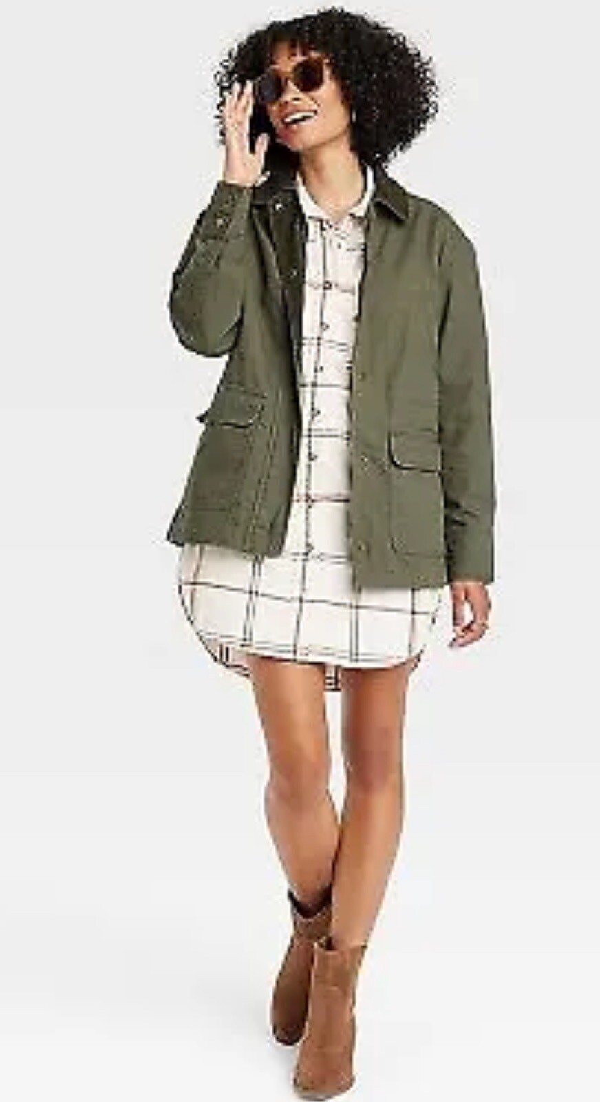 Women's Adaptive Utility Anorak Jacket - Universal Thread Green Size Large NWT