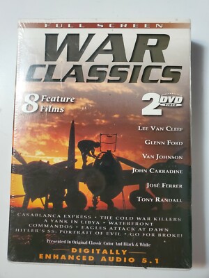 Full Screen War Classics (DVD, 8 Feature Films, 2 Disc Set) Digitally Enhanced 