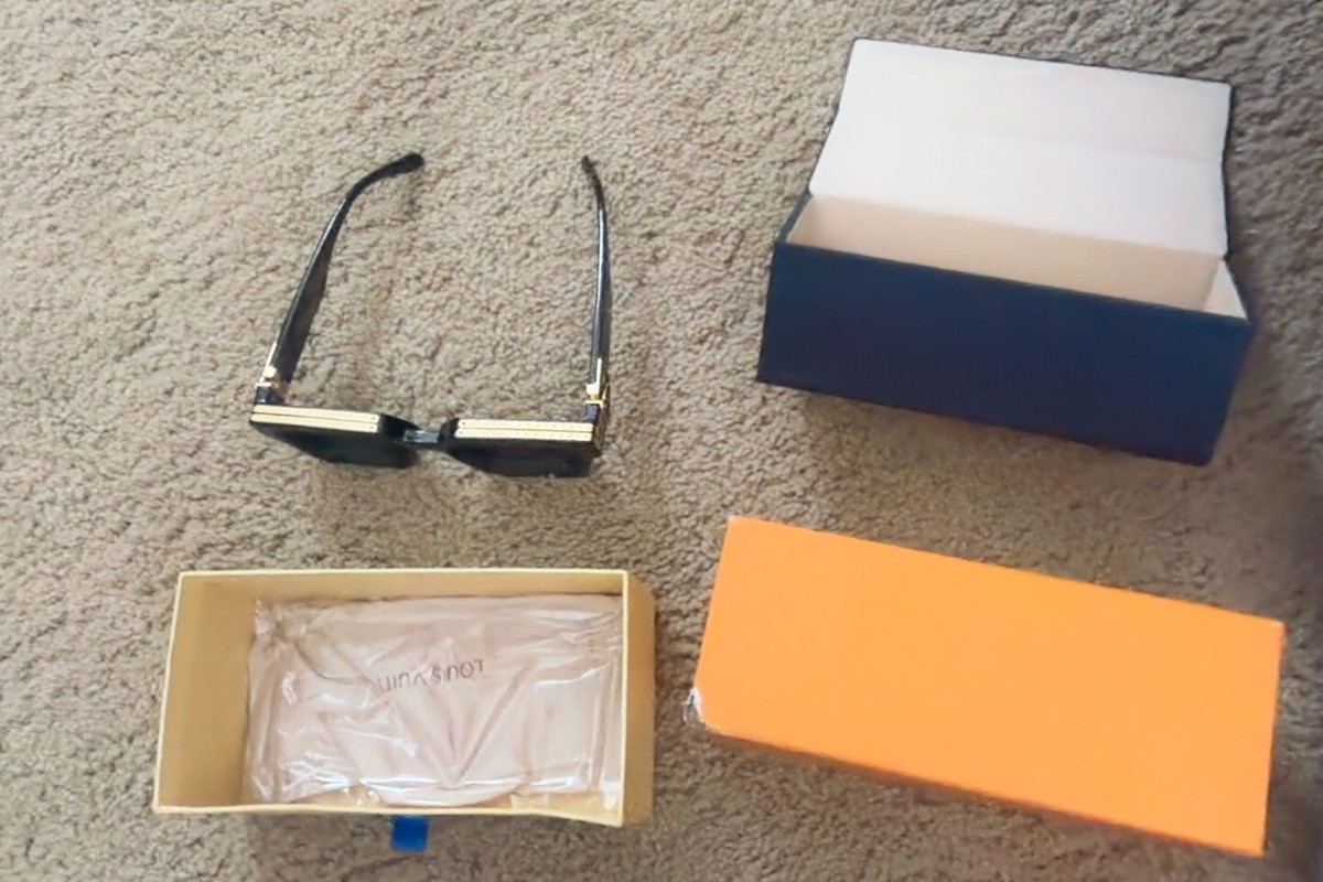 Louis Vuitton Z1165E CASE ONLY Storage For Millionaire Sunglasses Caramel Box Louis Vuitton Z1165W 1.1 Millionaires Sunglasses - Black | eBay main image 2