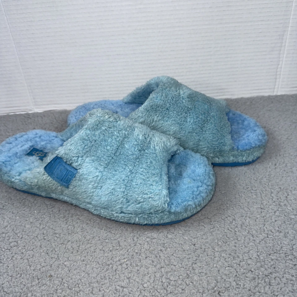 Zapatillas Ugg Blue Fluff You Slides Para Hombre 12 EU 45 Zapato Esponjoso Difuso Azul Claro Foto 3 de 4
