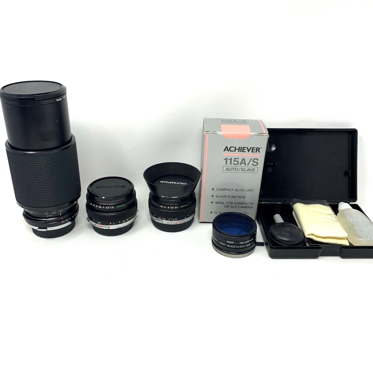 OLYMPUS OM-2N 35mm SLR Camera MINT G.Zuiko 28mm/50mm/205mm OLYMPUS OM-2N 35mm SLR Camera MINT G.Zuiko 28mm/50mm/205mm
