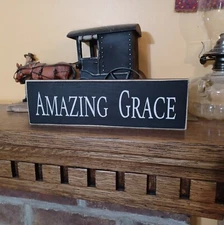 AMAZING GRACE rustic country farmhouse Primitive inspiration vintage home decor