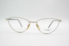 Vintage Sting 1557 Silver Black Oval Glasses Frame Eyeglasses NOS