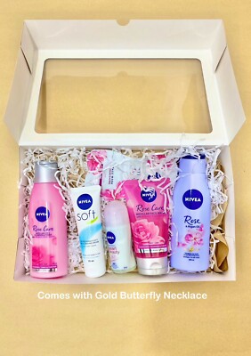 Damen Nivea Rose Pflege Geschenkkorb Tochter Weihnachtsgeschenk Mütter Hautpflege Set