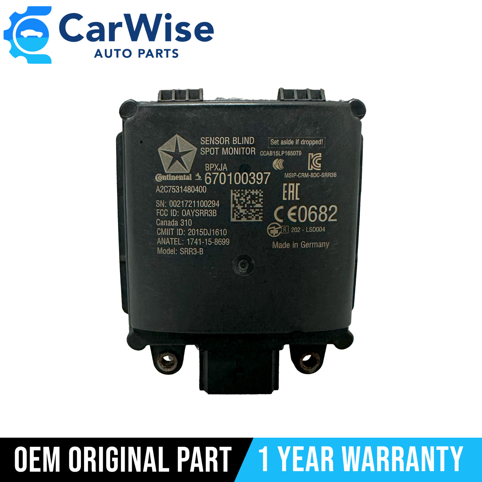 OEM Rear Blind Spot Radar Distance Module 17-24 MASERATI Levante 670100397