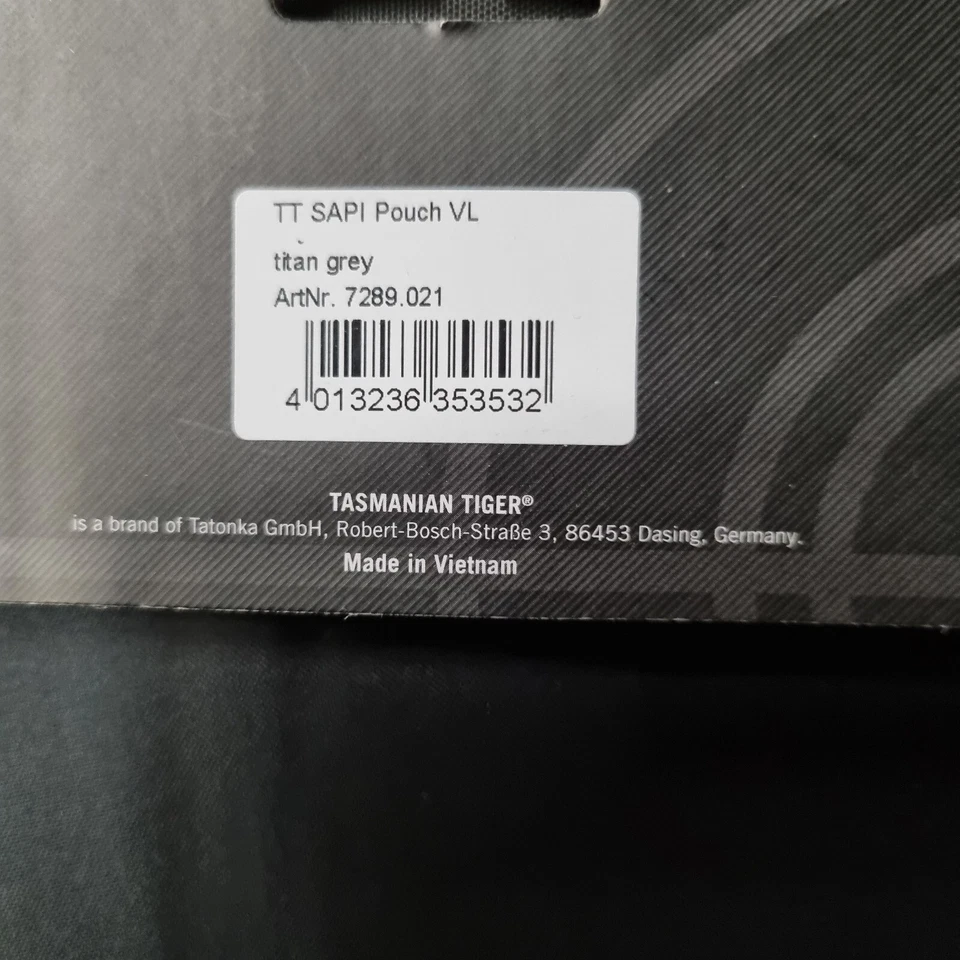 SECOTEC®-SK III A Kl.3 VPAM-Platte z.B. für die TASMANIAN TIGER Tasche 230x295mm - Bild 4 von 4