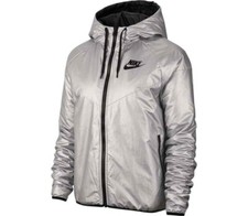 Nike Thermore Synthetic-Fill Windrunner Women s Hooded Jacket Silver CJ2261 095