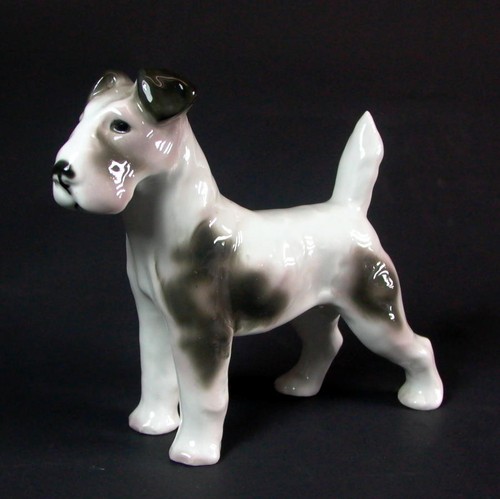 Beautiful dog terrier porcelain manufacture Gotha