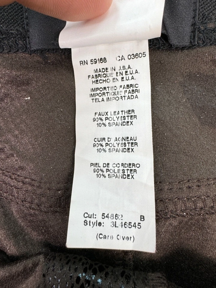 Pantalones Karen Kane para mujer grandes marrón imitación cuero piel de serpiente pantalones de colección Foto 4 de 4