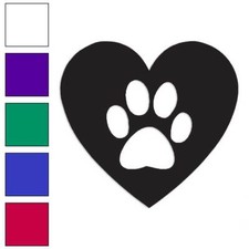 Dog Paw Print Heart Love, Vinyl Decal Sticker, Multiple Colors  Sizes 2968