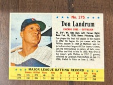 1963 POST CEREAL BASEBALL #175 DON LANDRUM EX-MT