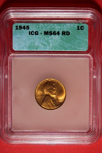 Centavo Lincoln Wheat 1945 ICG MS64 RD #B48873