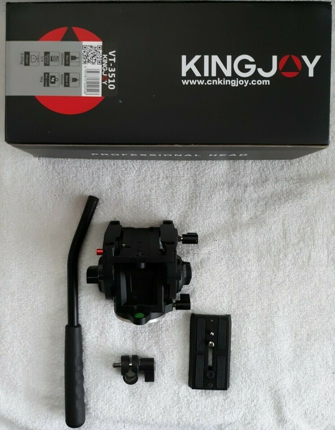 Tête fluide Kingjoy VT-3510 pour éviter les saccades sur trépied vidéo