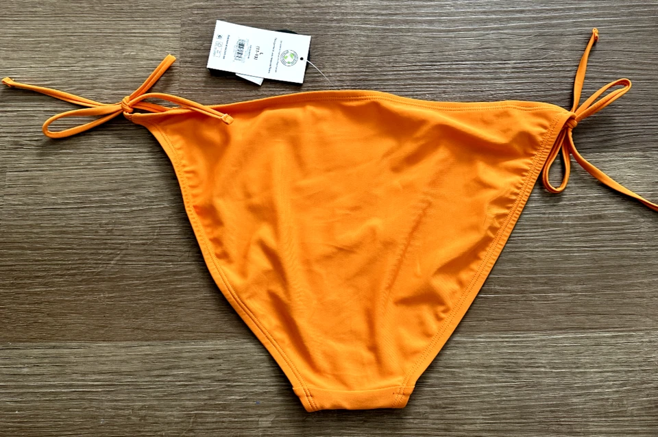 Corbata lateral sin límites descarada parte inferior de natación naranja lisa para junior grande 11-13 Foto 3 de 3