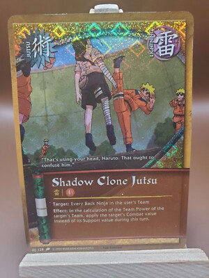 Diamond Foil Shadow Clone Jutsu 128 Revenge and Rebirth 1st Edition Naruto Card