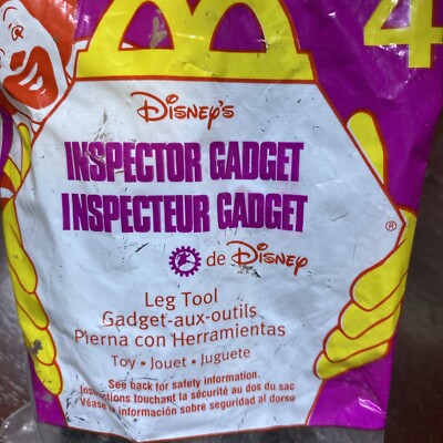 1999 McDonalds Happy Meal Toy Disney Inspector Gadget #4 Leg Tool New In Package