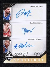 2015 Panini Limited Spotlight Platinum 1/1 Richaun Holmes TJ McConnell Auto e3p