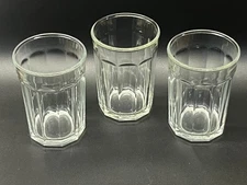 Vintage Luminarc 10 Panel Heavy Glass Tumbler 20 oz Set of 3 (Three) France