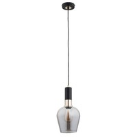 Pendelleuchte Schwarz Rauchglas Esstisch Blendarm E27 L:14 Cm HäNgelampe KüChe