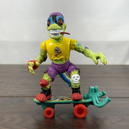 1990 Playmates TMNT Mondo Gecko Vintage 100% Complete Action Figure