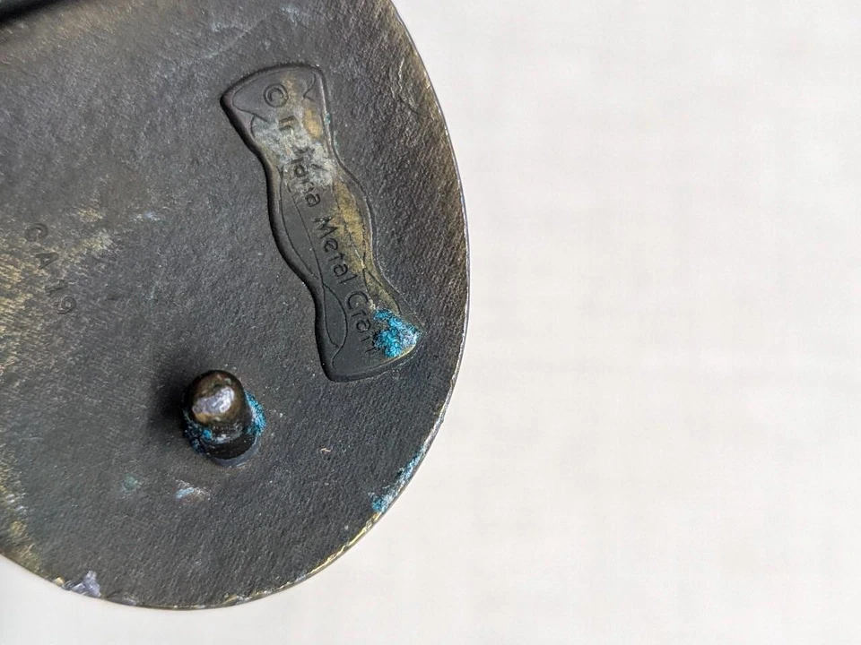 Vintage 1957 Corvette hebilla de cinturón latón macizo chevy años 70 vaquero occidental Foto 4 de 4