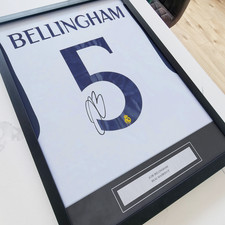 Jude Bellingham #5 Signed Print Framed Shirt Jersey Real Madrid 2023/24